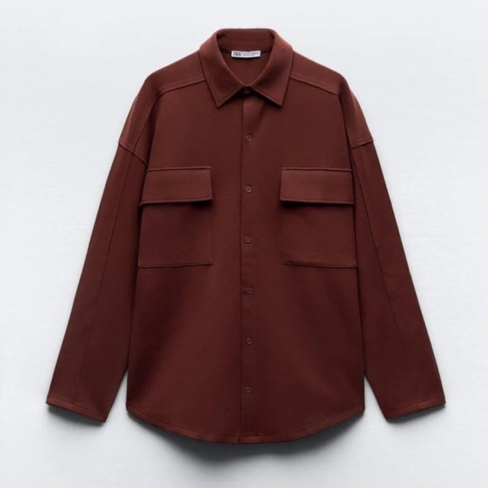 NWT ZARA oversized burnt brown button down skirt. - Picture 4 of 5